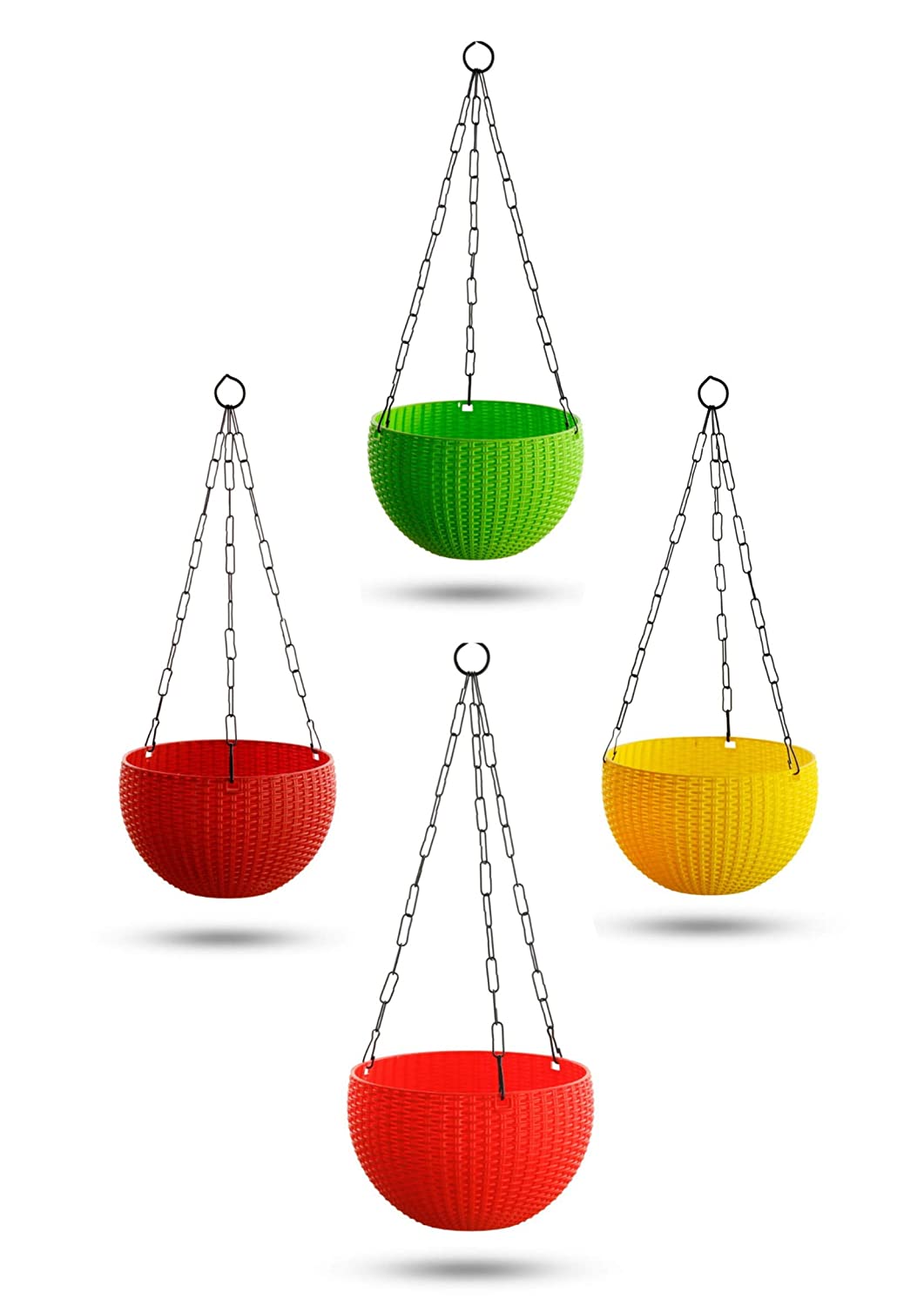 Euro Chain Hanging Planter Multi Color Set of 3 pcs