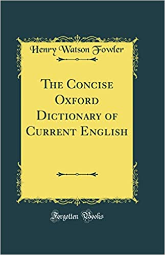 Concise Oxford English Dictionary: Main edition